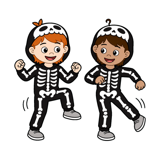 Sammie en Bobbie dansen samen met Halloween